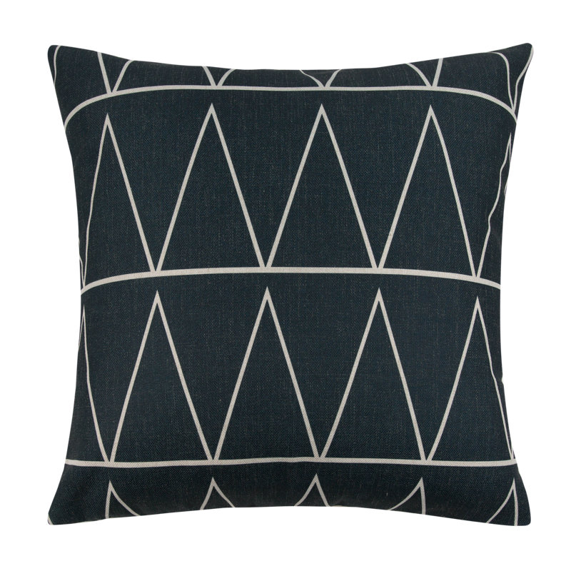 Housse et coussin de coussin décoratif géométrique en lin 21,7 po x 21,7 po