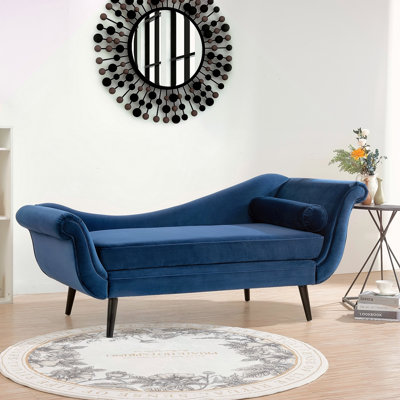 Chaise longue avec accoudoirs à volutes