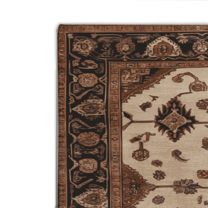Tapis d'intérieur et d'extérieur brun Persian, Rectangulaire 2 pi x 3 pi