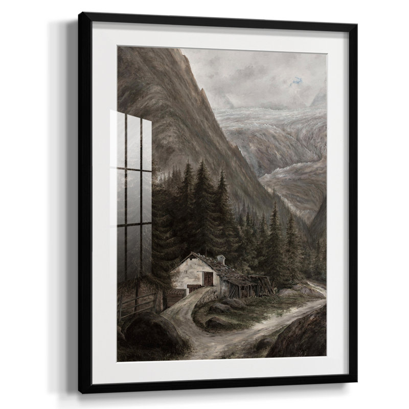 Paysage rétro Cxxxvi - impression encadrée