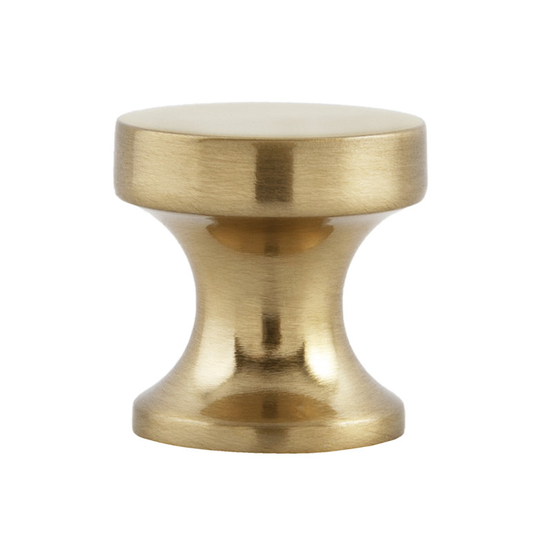High Desert 1" Satin Brass Round Knob, Satin Brass