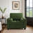 Convertible Green Corduroy Tufted Sofa Bed Chair 3-In-1 Pull Out Multi-Functional Sleeper Single Chair Bed With 2 Soft Pillows, USB Outlet and  Cup Holder-1458289988