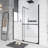 30 - 60 In.W X 72 In.H Shower Sliding Door Walk-In Shower Screen Dual Usage,1/4 Inch Thick Glass Panel With Stainless Steel Handle, Supporting Bar