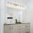 51.48 in. 8-Light Brushed Nickel Dimmable Bathroom Vanity Light with Clear Glass Shades-59132965-59132961