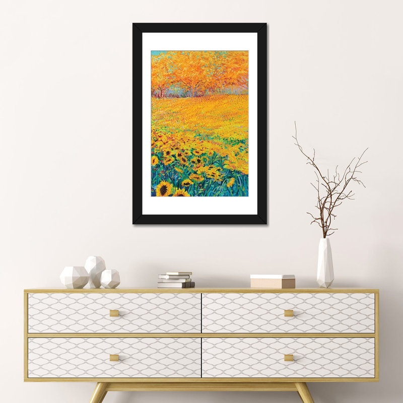 Modern & Contemporary, 24" H x 16" W x 1" D, Black Framed Fine Art Paper, White