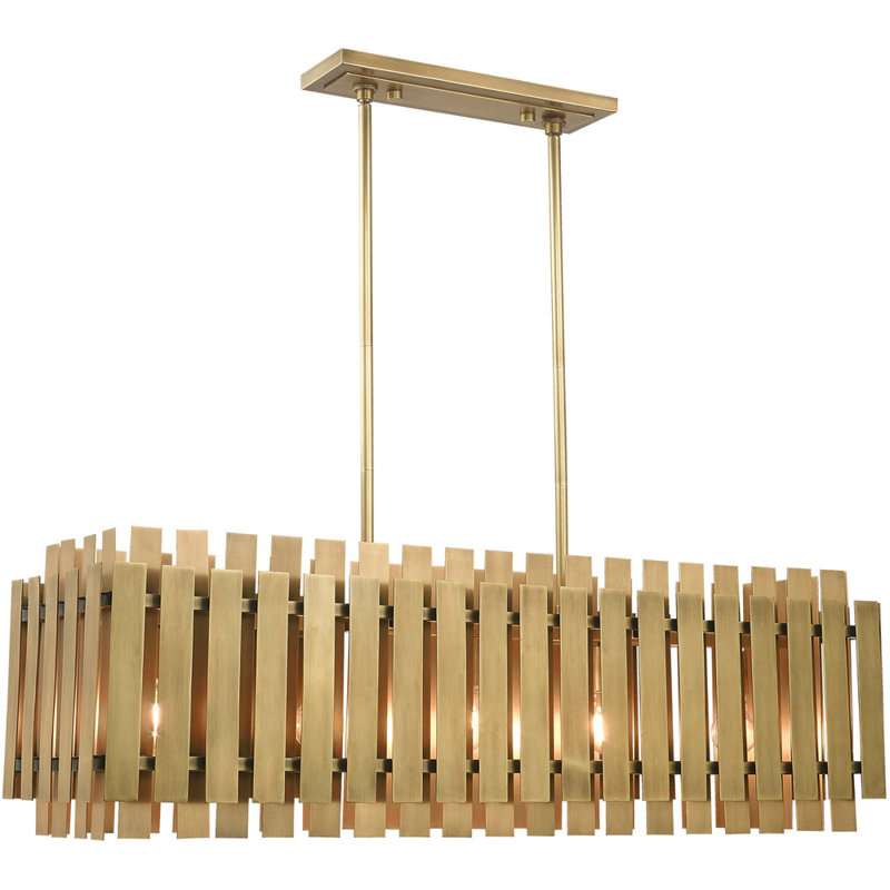 Lustre rectangulaire à 5 lumières