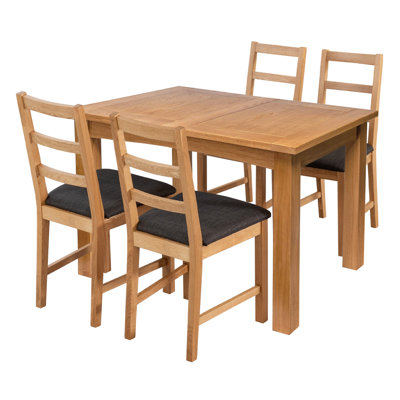 Sorrento 4 - Person Extendable Solid Oak Dining Set