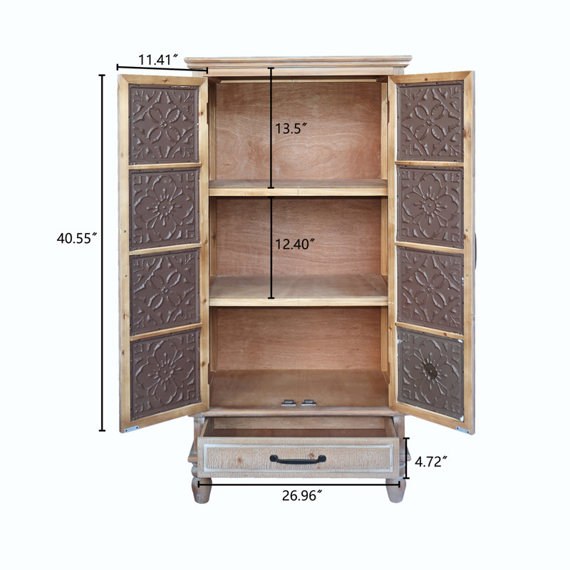 Rustic Wood Sideboard Pantry Cabinet
