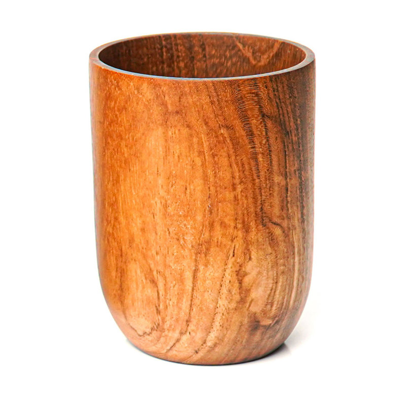 Tasse à thé classique en bois de teck - grand (ensemble de 2), 4, Verre à vin