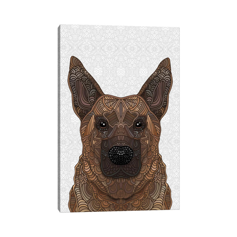 German Shepherd by Angelika Parker - Wrapped Canvas Print, 30.48cm H x 30.48cm W