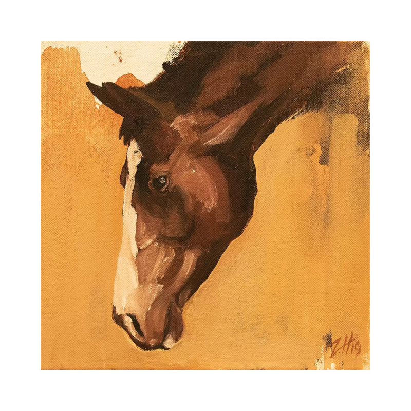 Family Equine by Zil Hoque - Wrapped Canvas Gallery-Wrapped Canvas Giclée, 45.72 cm H x 45.72 cm W