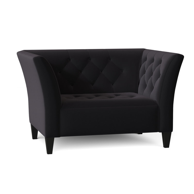 Carruth Upholstered Armchair, Bella Ink Performance Velvet