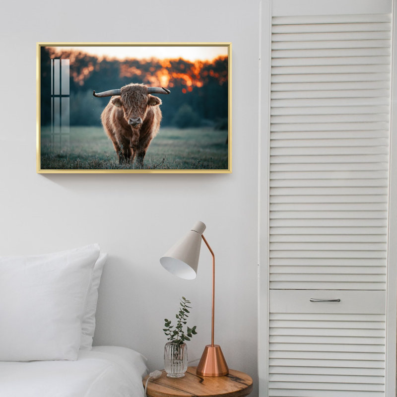 Animal - reproduction de cadre photo sur toile, L 16 po x H 12 po, Or