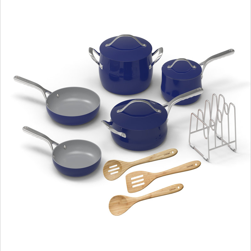 Culinary Collection 12-Piece Non-Stick Cookware Set, Sleek Sapphire