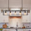 Lustre rectangulaire 5 lumières pour îlot de cuisine-60410985