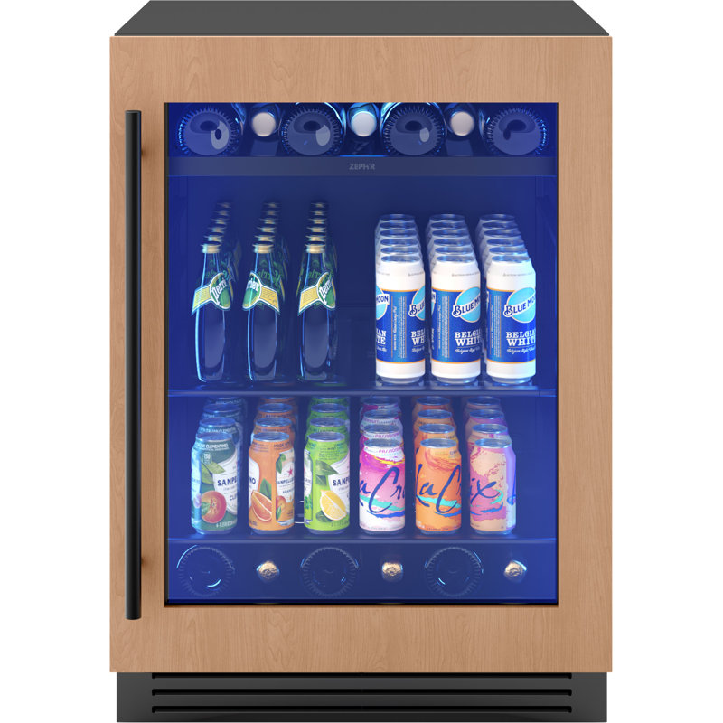 Presrv 24 in. 7-Bottle and 108-Can Single Zone Panel-Ready Beverage Cooler