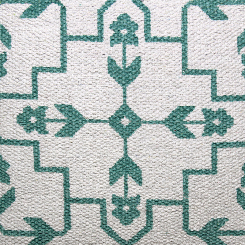 Coussin décoratif en mélange de coton texturé à motif géométrique éclectique, Housse de coussin seulement - sans coussin