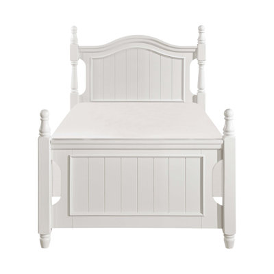 Classic White Finish Twin Size Poster Bed