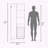 Iris 71" High Two-Door Broom Closet With Hamper and Shelves
