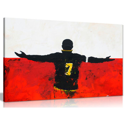 Eric Cantona Manchester United - Wrapped Canvas Painting