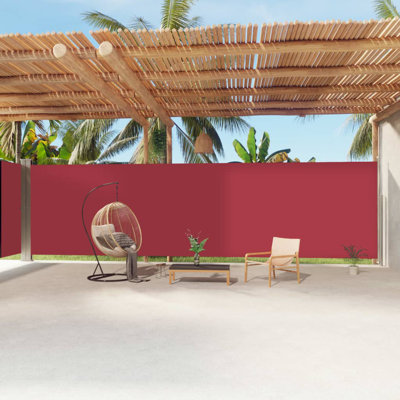 Dakota Fields 1200cm W x 220cm D Fabric Cover Motorised Retractable Side Awning