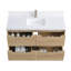 Meuble-lavabo mural avec lavabo et 2 tiroirs-1396314939