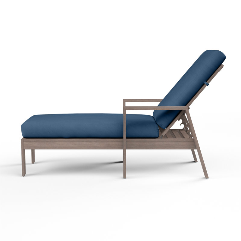 Chaise longue avec coussin Laguna, Sunbrella® Echo Midnight