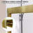 Amy  56" - 60" W X 58 H Double Sliding Door Bath Tub Door Semi-Frameless with Clear Tempered Glass in Brass Gold