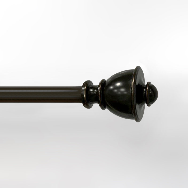 Tringle à rideau réglable 5/6 po bronze huilé, H 2,6 po x l 51,2 po x P 2,6 po