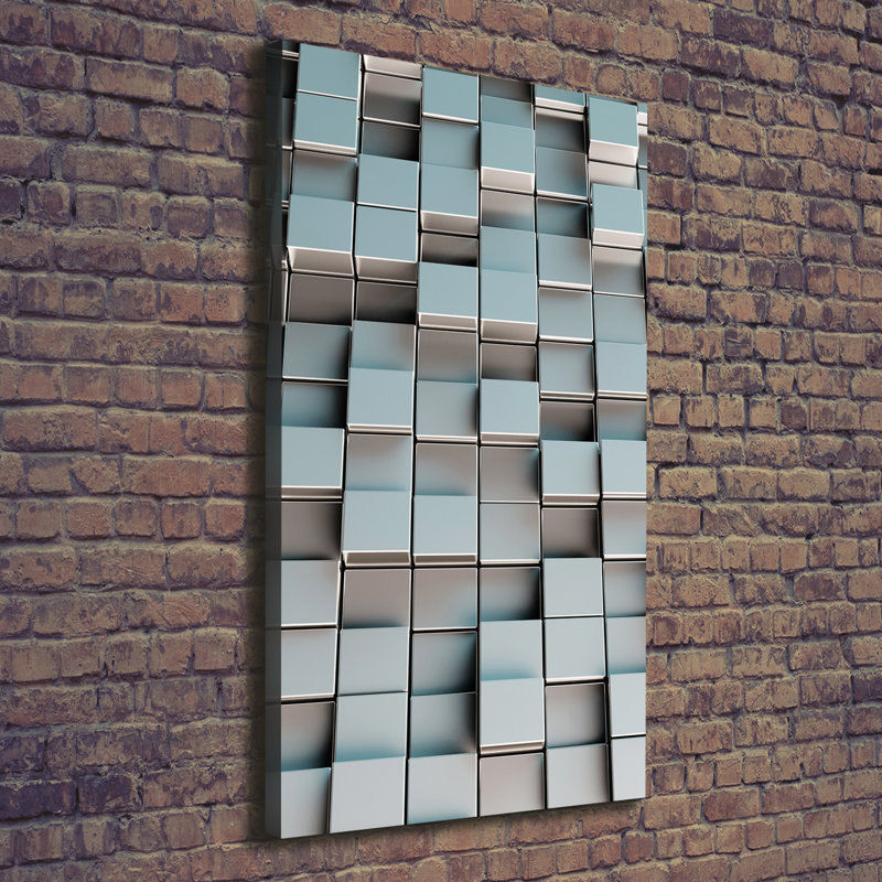 Wall Of Cubes - Wrapped Canvas Print