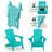  Folding Adirondack Chair Weather-Resistant HDPE Outdoor Fire Pit Chair With 2 Cup Holder-88677650