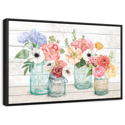 Floral and Botanical "Pastel Flower Market III, reproduction sur toile"