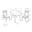 Ensemble de table de salle à manger à abattants contemporain 3 pièces, conception peu encombrante avec chaises rembourrées, idéal pour les petites cuisines et les salles à manger-656557952-656557954