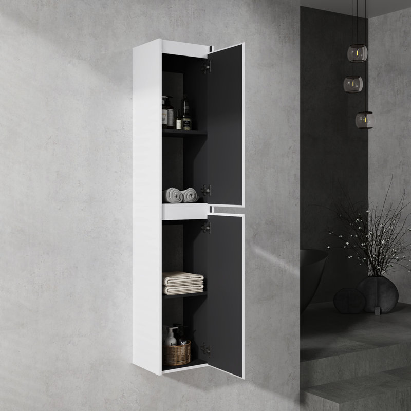 Armoire de rangement murale moderne flottante pour salle de bain Cabinetideal pour petits espaces