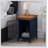 Nightstand with Storage Cabinet & Solid Wood Tabletop, Bedside Table, Sofa Side Coffee Table