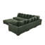 Canapé-lit d'angle modulaire 5 places en velours côtelé foncé, avec de larges assises, 16 coussins décoratifs, design flexible pour différentes configurations d'intérieur, assises confortables et fermes, montage sans outil