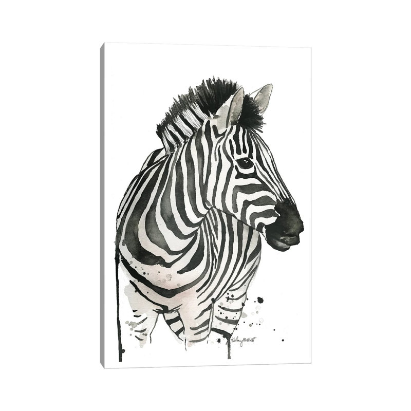 Zebra by Kelsey McNatt - Gallery-Wrapped Canvas Giclée on Canvas, Wrapped Canvas, 101.6 cm H x 66.04 cm W x 3.175 cm D