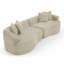 Canapé modulaire courbé 4 places Modern Cloud, canapé de salon à compression minimaliste, sans assemblage, chenille