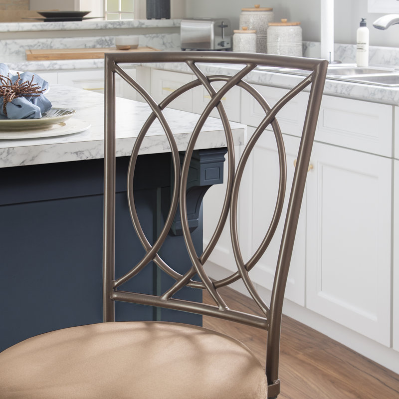 Sasun Swivel Upholstered Counter Stool with Iron Frame, Counter Stool (25" Seat Height)