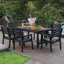 Ensemble de salle à manger de patio extérieur, 1 table et 6 chaises-1923586549-1923586544