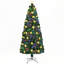 Arbre de Noël artificiel à fibre optique 6FT avec grandes étoiles