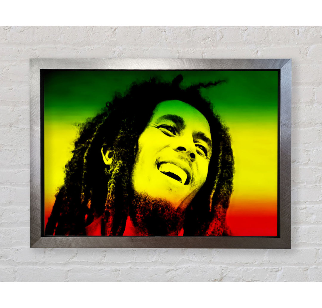 Bob Marley Rasta Colours - Einzelne Bilderrahmen Kunstdrucke