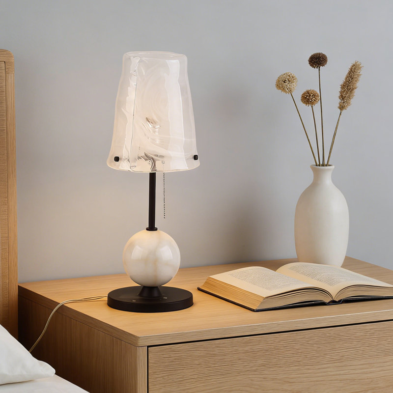 20" Modern Glass Table Lamp
