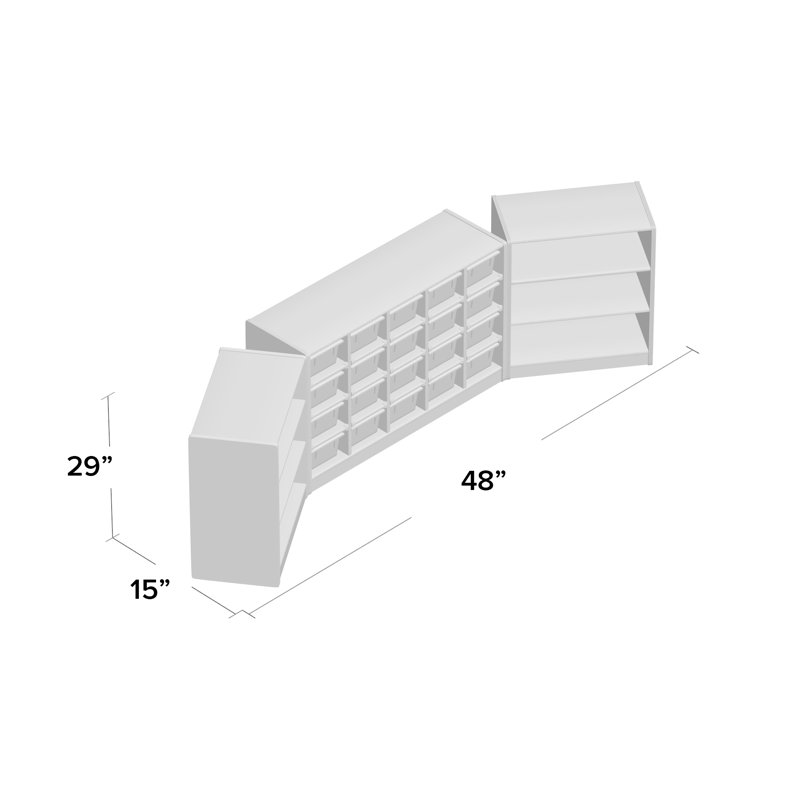 Triple casier pliant et verrouillable Jonti-Craft, Transparent, Standard