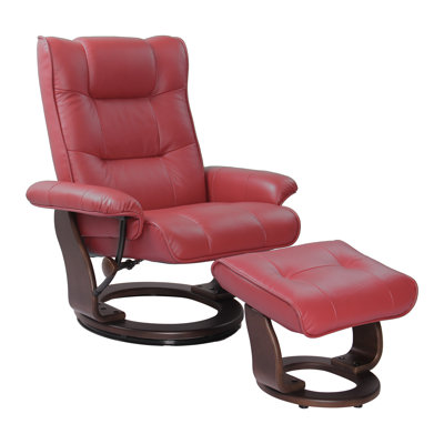 Fauteuil inclinable pivotant en cuir et vinyle Rudden