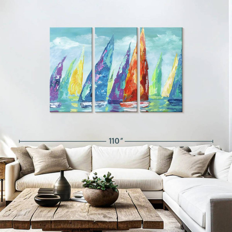 Mehar Fine Day Sailing II, 48" H x 74" W