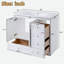 Meuble-lavabo autoportant avec lavabo en céramique, 4 tiroirs et armoire-1195388681