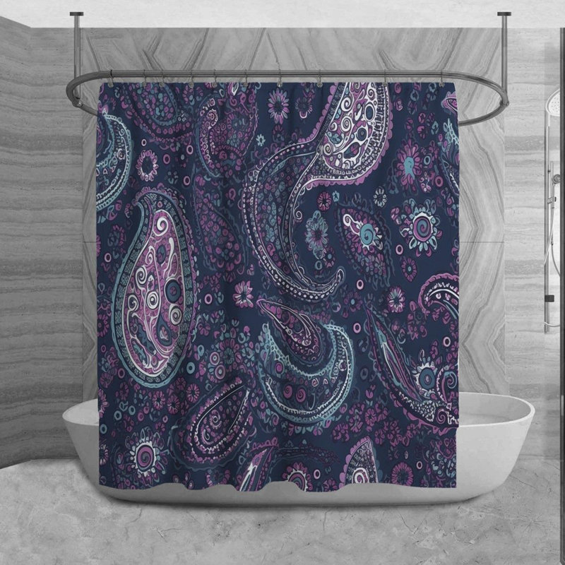 Rideau de douche Paisley, H 73 po x l 70 po