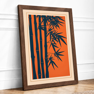 Bamboo In Black And Cream Japandi - Print