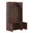 Arched Hall Tree With Storage Bench, 4 Golden Hooks, Entryway Bench With 3 Cabinets And Adjustable Shelves-1379515081